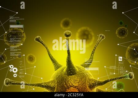 3d cella di virus Foto Stock