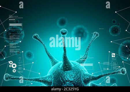 3d cella di virus Foto Stock