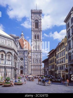 Campanile di Giotto (Campanile), Cattedrale di Santa Maria del Fiore (Duomo), Piazza del Duomo, Firenze (Firenze), Regione Toscana, Italia Foto Stock