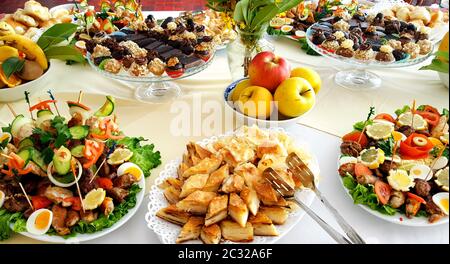 catering buffet o party food, antipasti immagine di a. Foto Stock