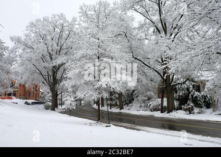 Inverno a Washington DC: Palisades Foto Stock