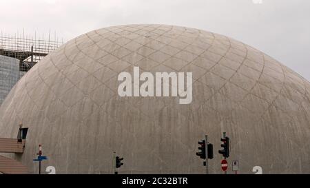 A forma di uovo edificio a cupola il Museo dello Spazio di Hong Kong Foto Stock