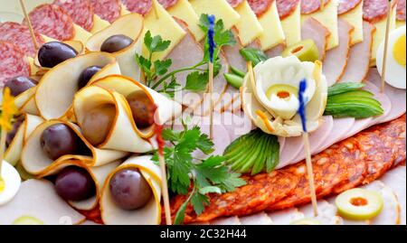 Wll decorate parte alimentare catering,immagine Foto Stock