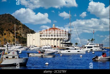 Avalon Casino sull'isola di Catalina Foto Stock