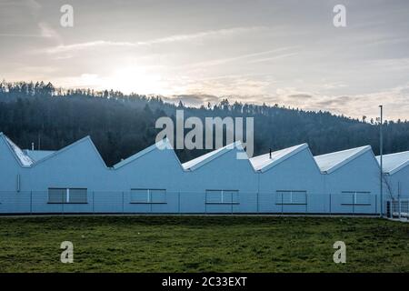 Grande fabbrica per produrre tutti i tipi di merci Foto Stock