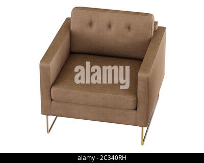 Poltrona in tessuto rendering 3d Foto Stock