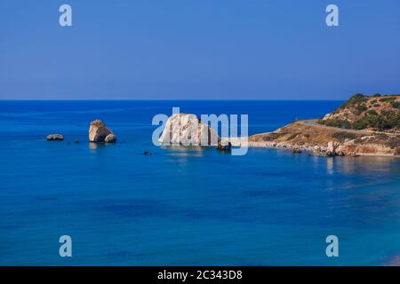 Roccia di Afrodite a Paphos Cipro Foto Stock