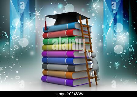 Mortaio di graduazione sulla parte superiore dei libri Foto Stock