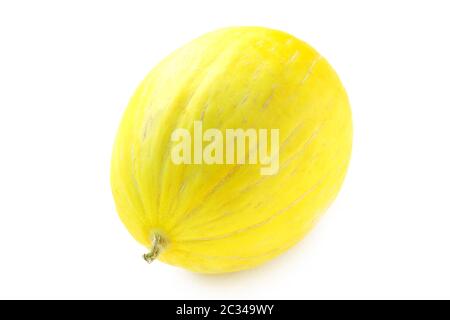 Melone Honeydew isolato su bianco Foto Stock