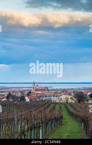 Città di Rust sul lago neusiedl in Burgenland Foto Stock