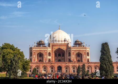 tomba di humayun a nuova delhi Foto Stock