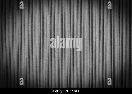 Sfondo decorativo nero, colore bianco, strisce texture vignettatura gradiente. Tecnica di sfondo Progettazione Foto Stock