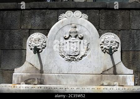 Castelnuovo di Garfagnana - Fontana di Piazza Umberto Foto Stock