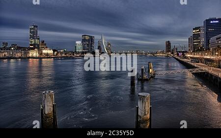 Ponte Erasmus di Rotterdam, Foto Stock