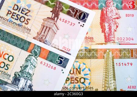 Cubano in pesos convertibili un background aziendale Foto Stock