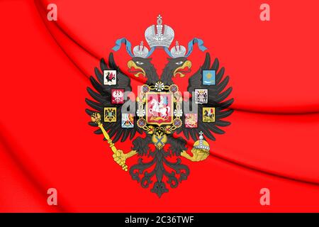 L'imperatore di Russia Imperial Standard (1858-1917). 3D'illustrazione. Foto Stock