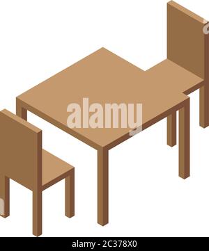 Icona di arredamento per asili, stile isometrico Illustrazione Vettoriale