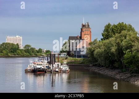 Casa pilota Seemannshoft ad Amburgo Waltershof Foto Stock