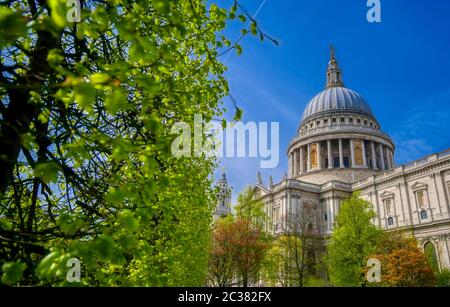 Cattedrale di St. Paul nel centro di Londra, Regno Unito Foto Stock