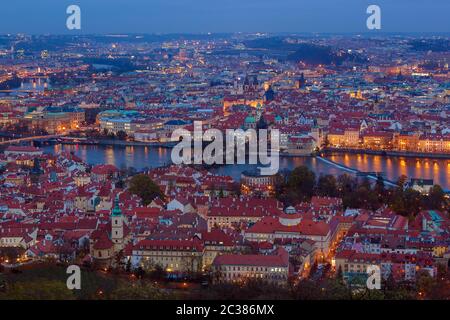 Paesaggio urbano di Praga nella Repubblica Ceca Foto Stock