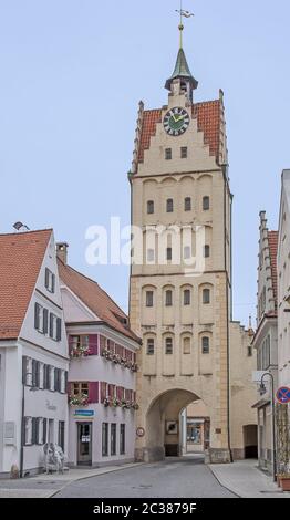 Cancello inferiore Weissenhorn, Baviera Foto Stock