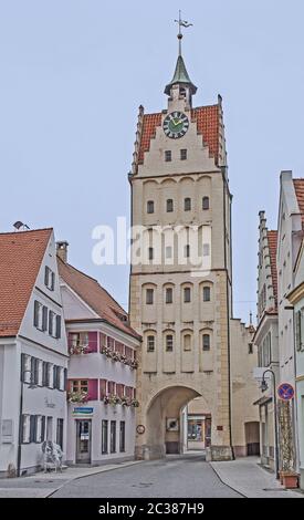 Cancello inferiore Weissenhorn, Baviera Foto Stock