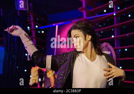 La cera di Michael Jackson nel museo Madame Tussauds di Vienna Foto Stock