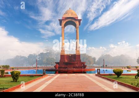 Baldacchino in prossimità della porta dell'India, Nuova Delhi. Foto Stock