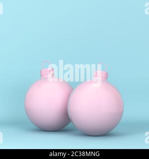 Due palle di natale. Concetto del nuovo anno. figura 3d Foto Stock