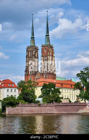 La Cattedrale di San Giovanni Battista a Wroclaw in Polonia Foto Stock