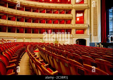 Visita al Royal Opera House. Vienna, Austria Foto Stock