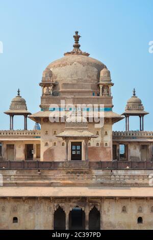 Jahangir Mahal (Forte di Orchha) a Orchha, Madhya Pradesh, India. Foto Stock