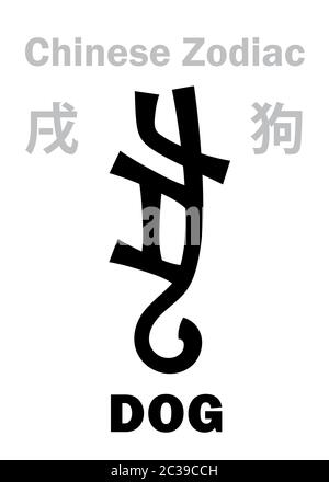 Astrologia: CANE (segno dello zodiaco cinese) Foto Stock