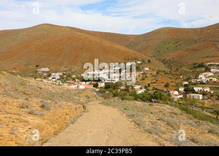 Vista panoramica di Betancuria piccola città di Fuerteventura, Isole Canarie, Spagna Foto Stock