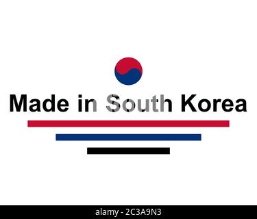 Qualitätssiegel fabbricato in Corea del Sud Foto Stock