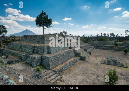 Cantona, Puebla, Messico - un mesoamerican archaeoligical sito con solo pochi visitatori Foto Stock