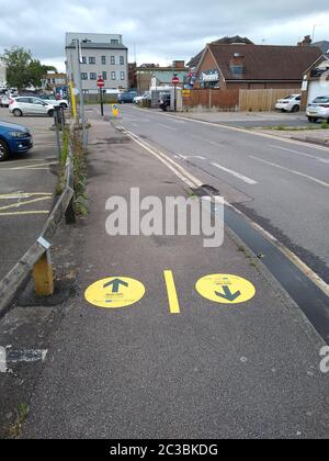 Acquista un cartello di sicurezza 4 Horley Surrey Foto Stock