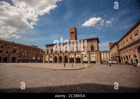 Il Palazzo del Podestà a Bologna, Italia Foto Stock