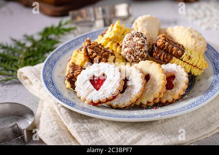 Biscotti tradizionali ceche di natale, foto d'epoca Foto Stock