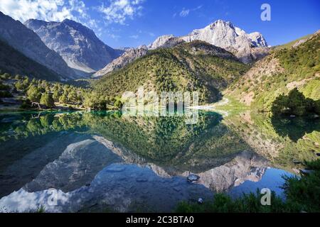 Fann Montagne Lago Foto Stock