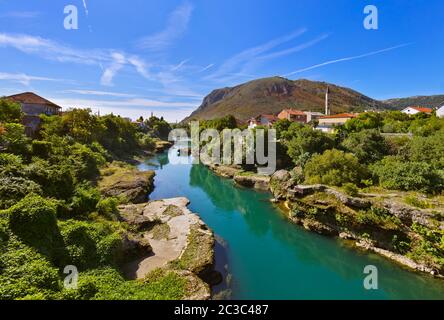 La città di Mostar - Bosnia ed Erzegovina Foto Stock