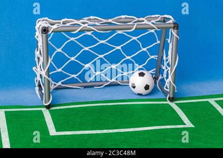 Toy campo di calcio e di gate Foto Stock