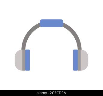 icona cuffie illustrata in vector su sfondo bianco Foto Stock