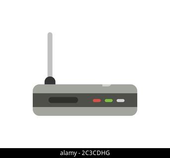 icona del router illustrata nel vettore su sfondo bianco Foto Stock