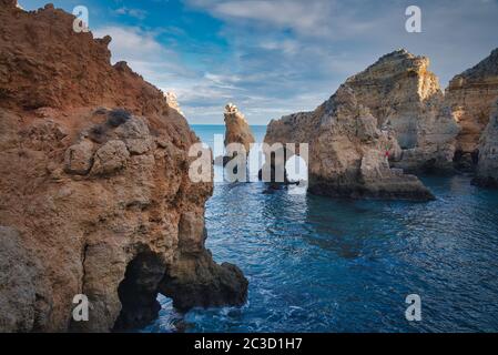 Foto degli archi naturali di lagos Portogallo Foto Stock