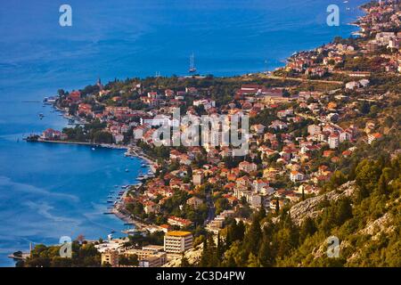 La Baia di Kotor sul tramonto - Montenegro Foto Stock