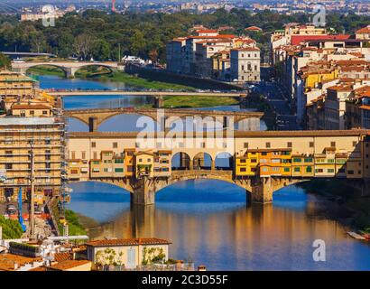 Ponte Vecchio a Firenze - Italia Foto Stock