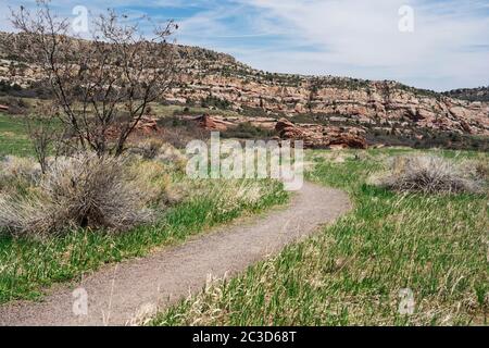 Sentieri escursionistici a South Valley Park in Colorado Foto Stock