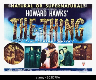 The Thing from another World - Poster di film d'epoca Foto Stock
