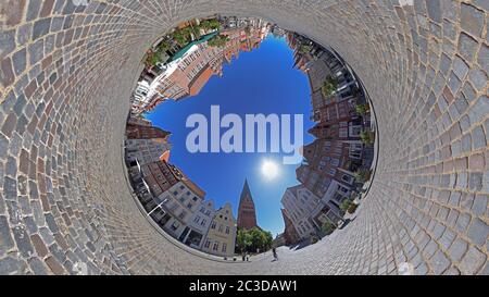 Foto di Little Planet, Piazza Am Sande, Lüneburg, bassa Sassonia, Germania Foto Stock